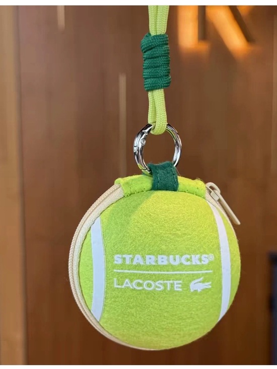 Lacoste Accessories - Lacoste Neon Yellow-Green Tennis Ball Coin Pouch with Bag inside